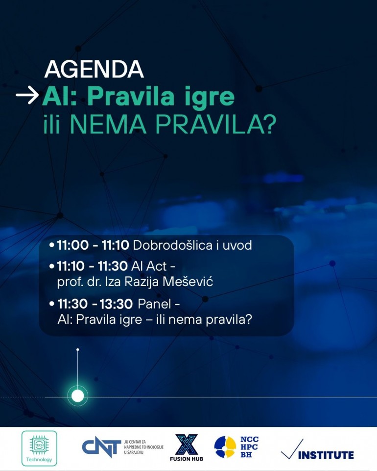 📣 NAJAVA DOGAĐAJA 📣  AI: PRAVILA IGRE ILI NEMA PRAVILA?